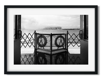 Staten Island Ferry 2019 - New York Architecture Black and White Fine Art Print, New Yorker Wall Art