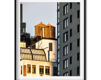 Hell's Kitchen Water Tower Print, New York City Architecture Photography, New York Wall Art
