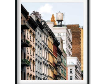 Murray Street Tribeca Water Tower Print, New York City Architecture Photography, New York Wall Art