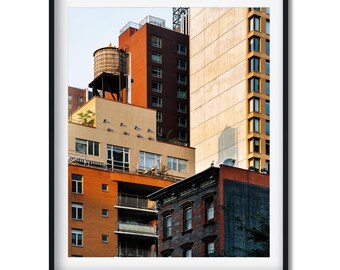 Garment District Manhattan Water Tower Print, New York City Architecture Photography, New York Wall Art