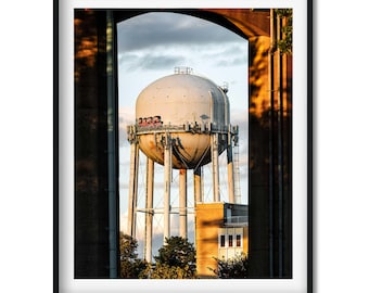 Randall’s Island Water Tower Print, New York City Architecture Photography, New York Wall Art