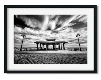 Coney Island Boardwalk, Brooklyn - New York Architecture Black and White Fine Art Print, New Yorker Wall Art
