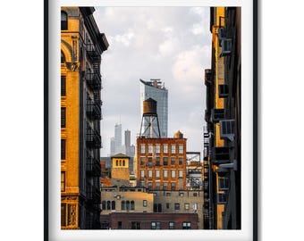 Greenwich Village Manhattan Water Tower Print, New York City Architecture Photography, New York Wall Art