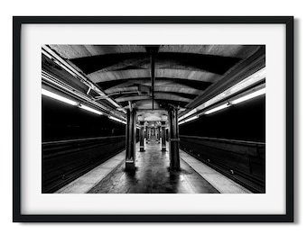 Jay Street Metrotech Subway Station Brooklyn - New York Architecture Black and White Fine Art Print, New Yorker Wall Art