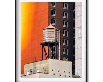 Hell's Kitchen Water Tower Print, New York City Architecture Photography, New York Wall Art