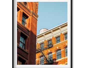 SOHO Water Tower Print, New York City Architecture Photography, New York Wall Art