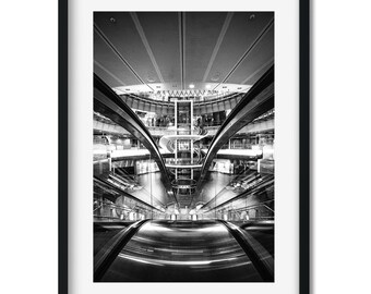 Fulton Street Subway Station Lower Manhattan - New York Architecture Black and White Fine Art Print, New Yorker Wall Art