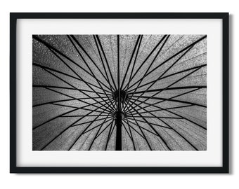 Umbrella - New York Architecture Black and White Fine Art Print, New Yorker Wall Art