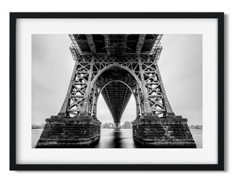 Williamsburg Bridge - New York Architecture Black and White Fine Art Print, New Yorker Wall Art