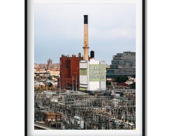 Vinegar Hill, Brooklyn Water Tower Print, New York City Architecture Photography, New York Wall Art