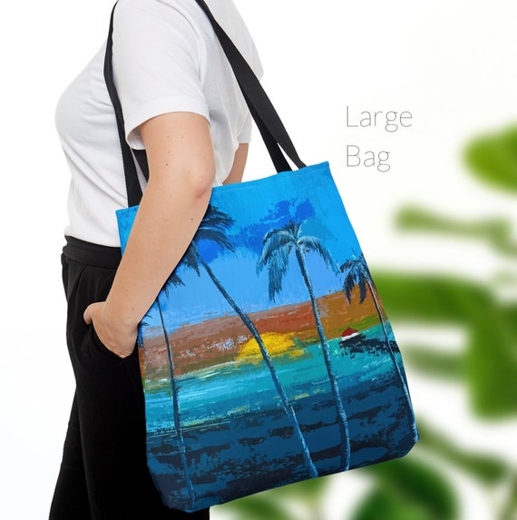 Buy Eco friendly Tote Bag 3 Sizes With Original Coastal Art Super Strong Polyester Canvas Holds a Lot Lasts for Years Great Gift for Beach Online in India Etsy