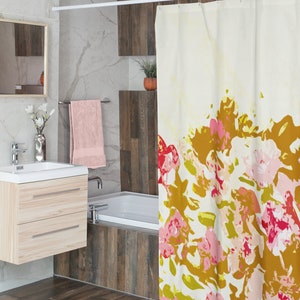 Pink Peonies Shower Curtain: Floral Bathroom Decor