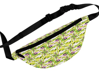 Colorful Fanny Pack w/Inside Divider for Organizing, Adjustable Strap to Fit any Waist or Crossbody, Great Gift for Safe Travels & Adventure