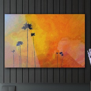 Abstract Palm Trees Acrylic Print: Mid Century Coastal Wall Art