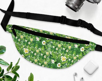 Retro Floral Fanny Pack from Original Art, Cross Body Safe Travel Bag, Great Gift for Adventure Grad, Mom, Dad or Yourself, Organized Style!