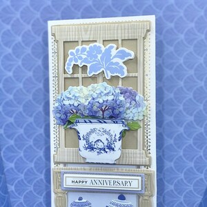 Angel Diva 3D Carte Canton Blue 3D Slimline card