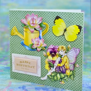 Angel Diva 3D set of two Happy Birthday Greeting Card