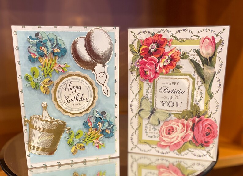 Angel Diva 3D set of two Happy Birthday Greeting Card
