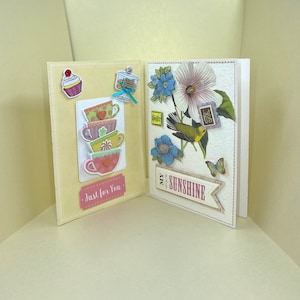 Angel Diva set of two 3D Handmade &quot;Just For You&quot; and &quot;My Sunshine&quot; Greeting Cards