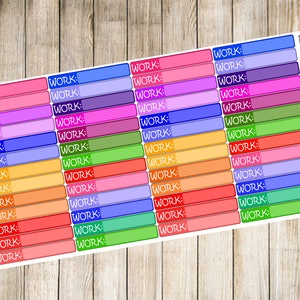Work Planner Stickers: Colorful Labels, 52 Count