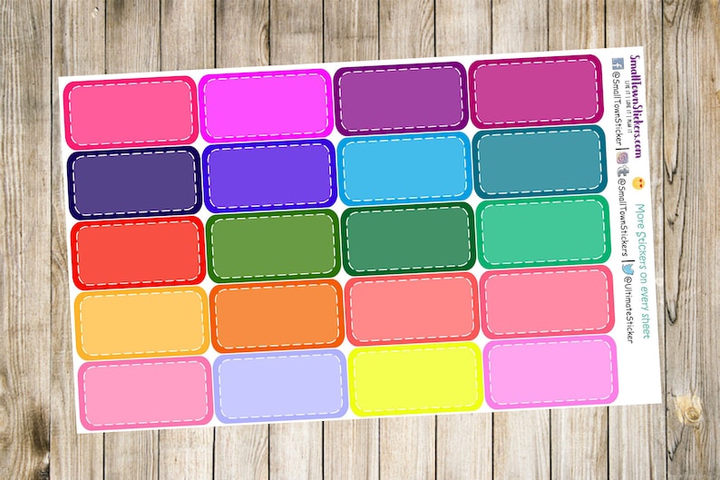 Sticker Multi Quat Multi Color Quarter Box Planner Stickers: Matte Finish - Etsy