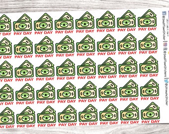 Kawaii Pay Day Planner Stickers, Financial Stickers
