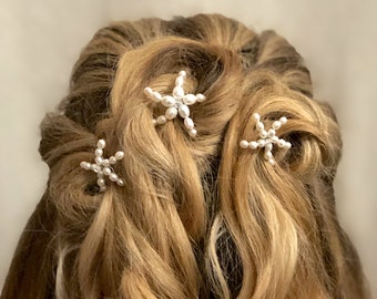 Starfish hair pins, beach wedding, starfish hair accessories, bridal hair pins, beach bride, bridesmaid hair pins, beach wedding accessories