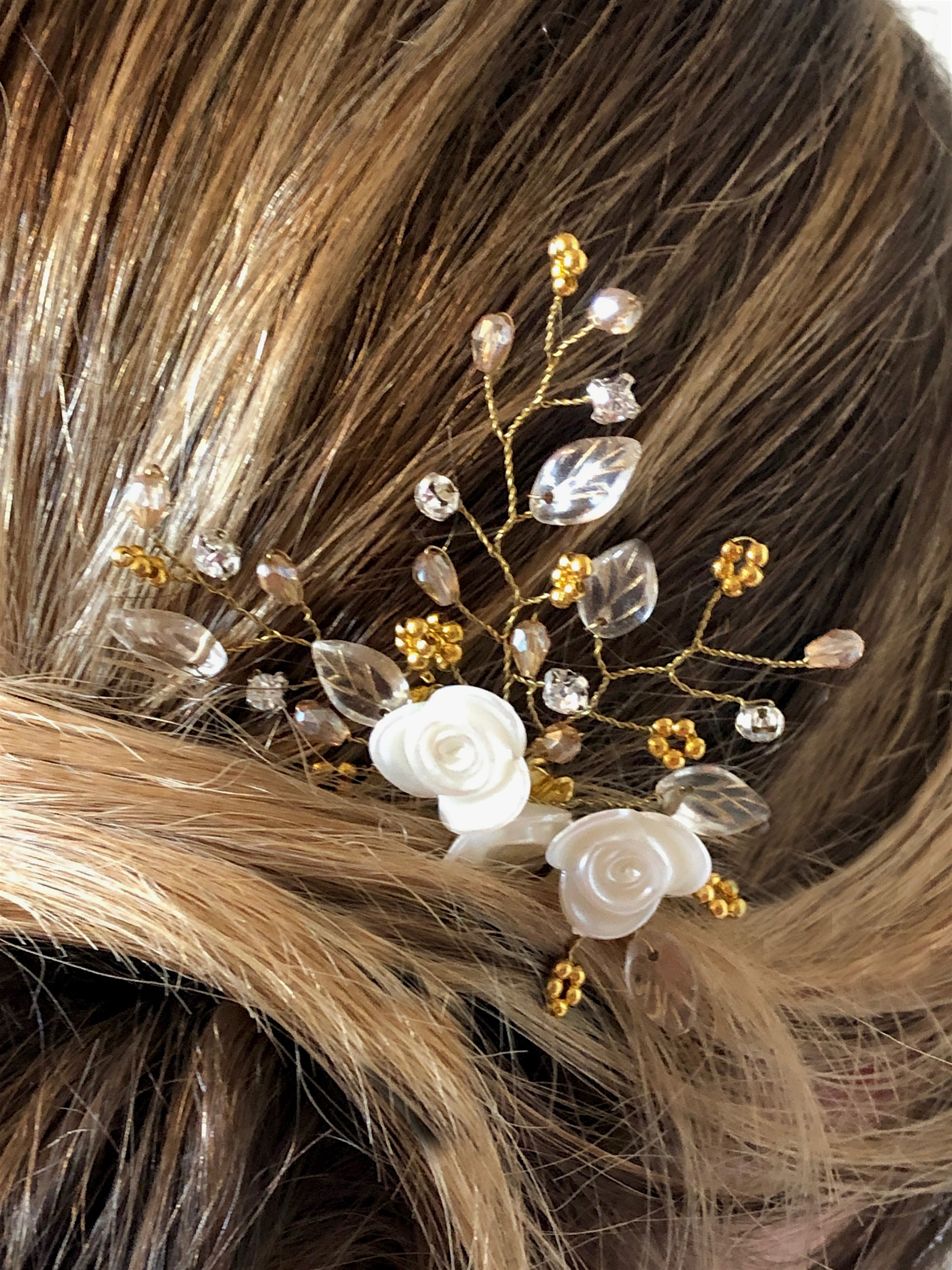 Elegante Haarspangen Mit Rosen-Strass-Design - 2er Set Für Hochzeit & Festliche Anlässe