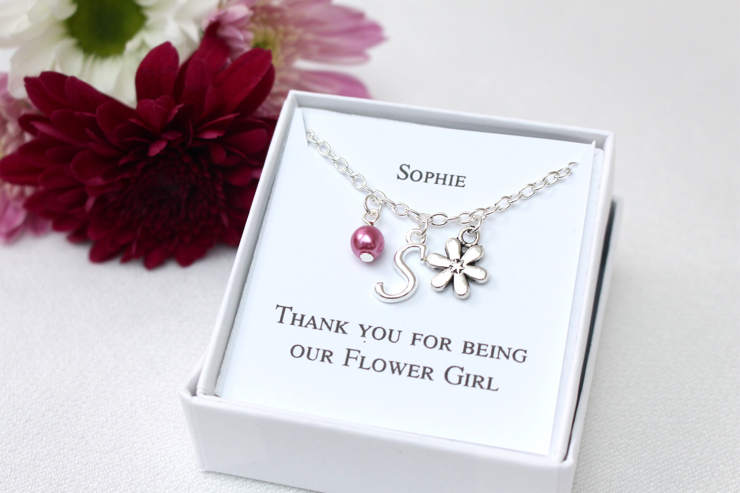 Flower Girl Gift Flower Girl Bracelet Flower Girl Charm Etsy UK