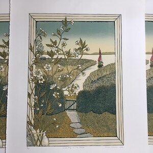 Winkle Brig on the Broads, Linocut. image 3