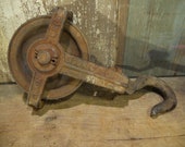 Antique Pulley, Industrial Cast Iron Pulley, chain pulley,