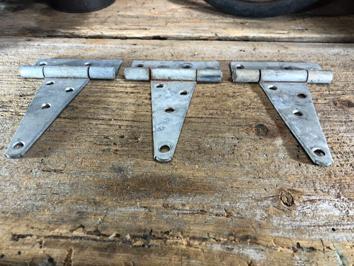 3 Door Galvanized Barn Gate Hinges Door Hinges Etsy
