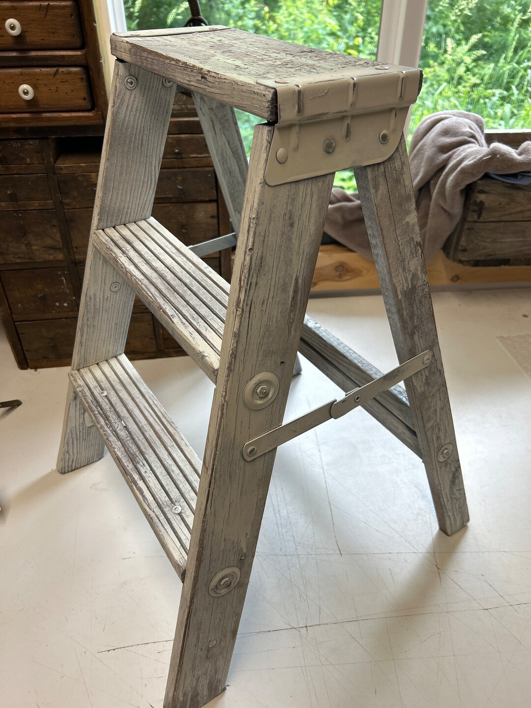 Vintage Step Ladder. Repurpose. Reuse. Plant Stand - Etsy