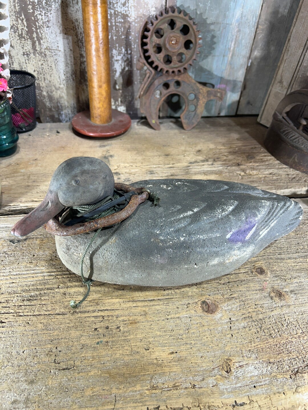 Antique Herters Duck Decoy With Herters Weight, Waseca Mn Etsy