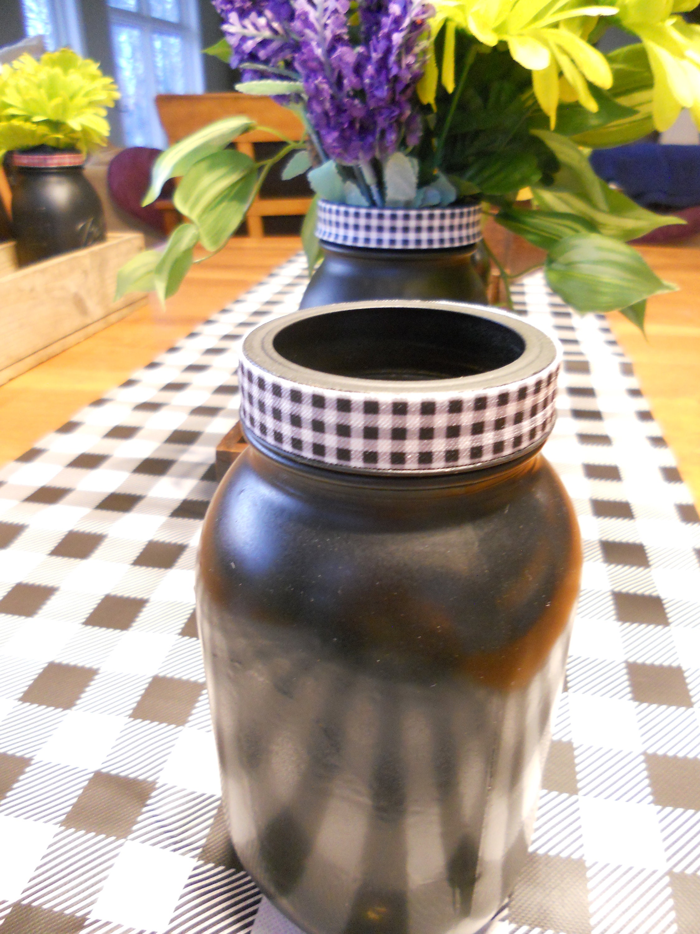 Vintage Ball mason quart Canning Jar. with checker lid. Etsy