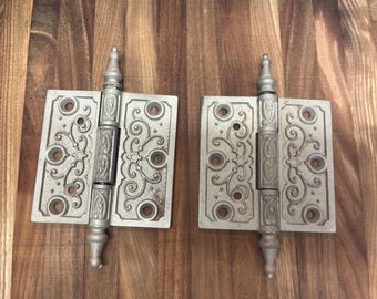 2 Vintage Victorian Steeple Door hinges