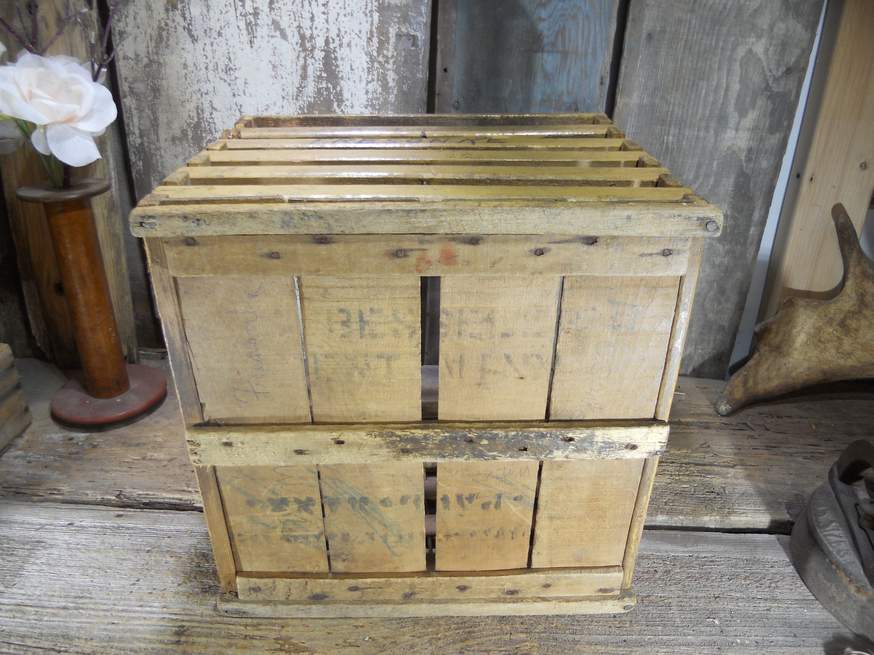 Vintage Egg Crate Wood Egg Box.. Farm Salvage. Farmhouse Etsy