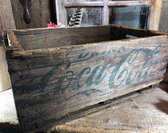 Coke. Coca Cola  Wood crate, Wooden Box [cleaned] shelf display, rare