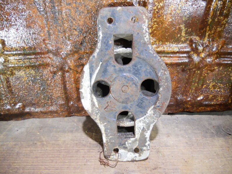 Vintage Industrial, Rope Pulley, Hay Pully, Farm Tool, Block and Tackle ...