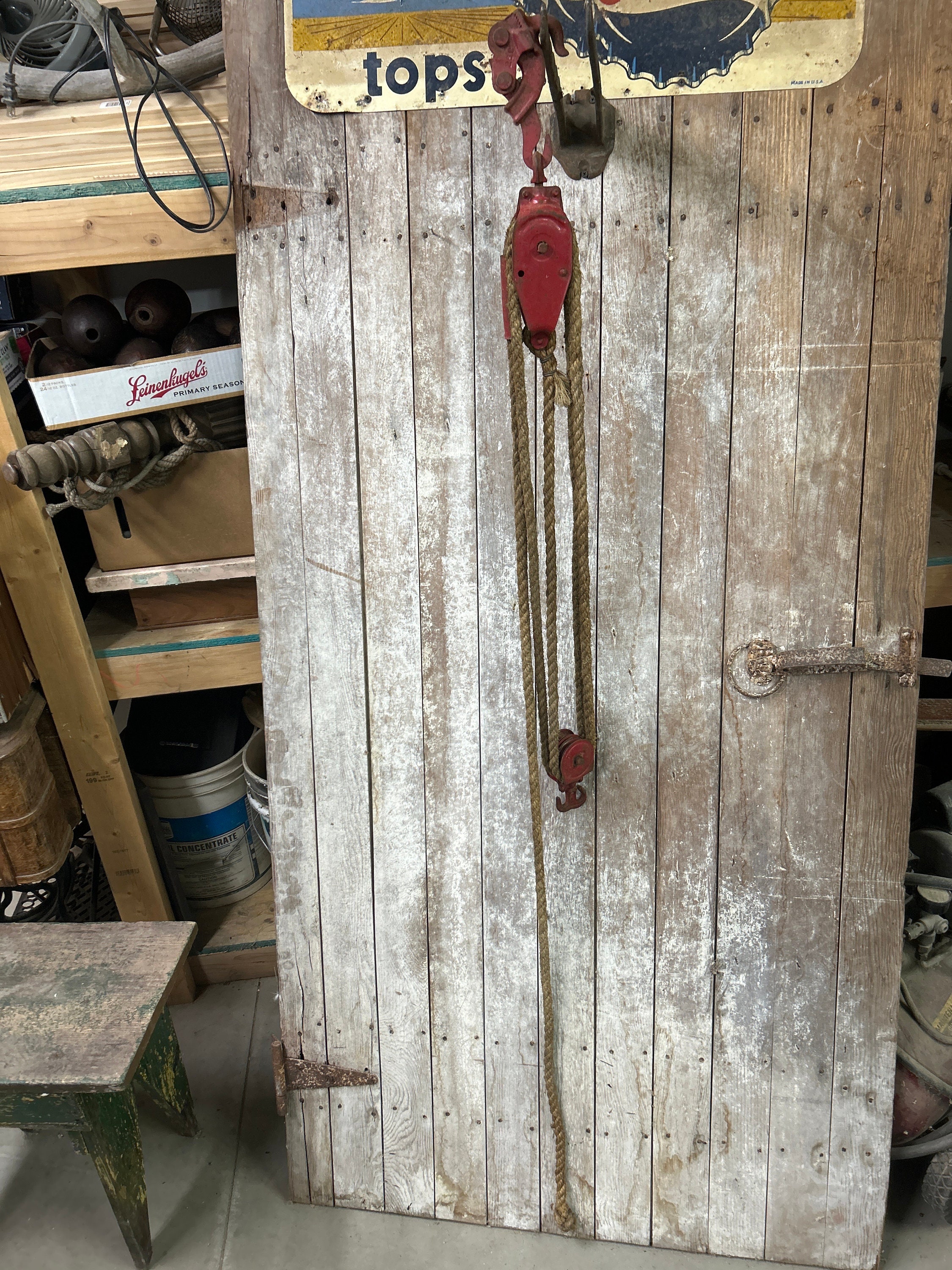 Vintage Barn Pulley Block and Tackle. , Barn Rope , Straight off the Farm 