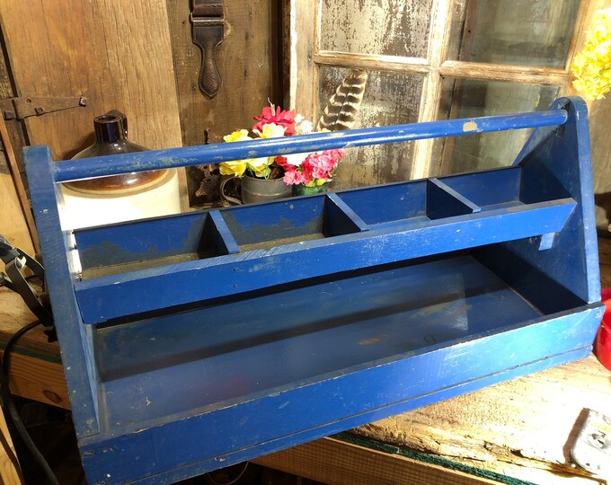 Wooden Tool Tote Tool Box Display Case Crate Etsy