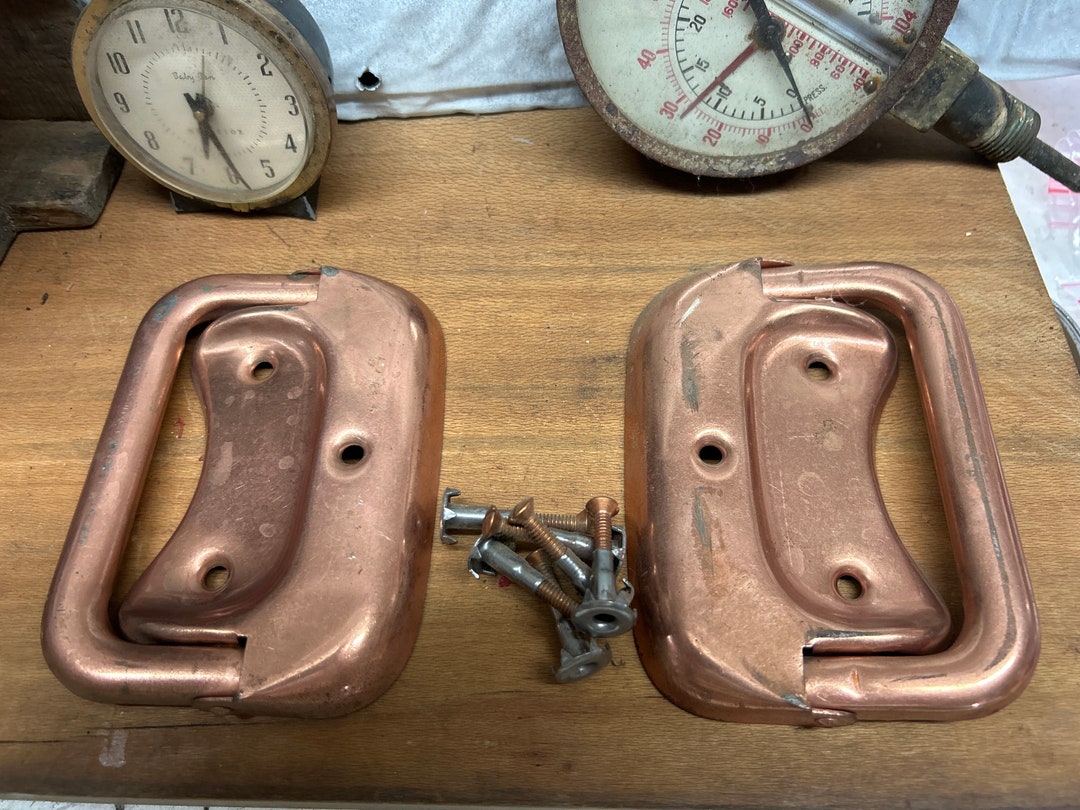 Vintage Copper Metal Trunk Handles Copper Metal Handles Etsy