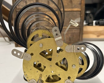 Antique clock, mechanical mechanism , steampunk, clock parts, brass gears, chimes