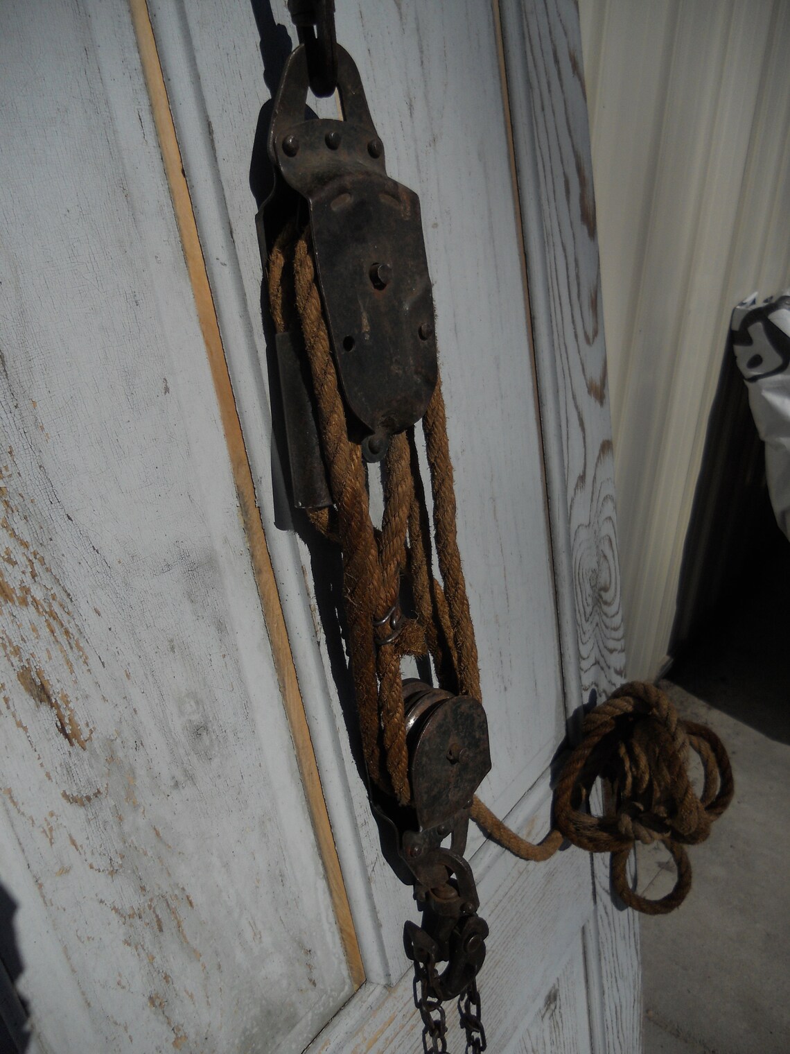 Vintage Barn Pulley Industrial Iron Pully Rope pulley Etsy