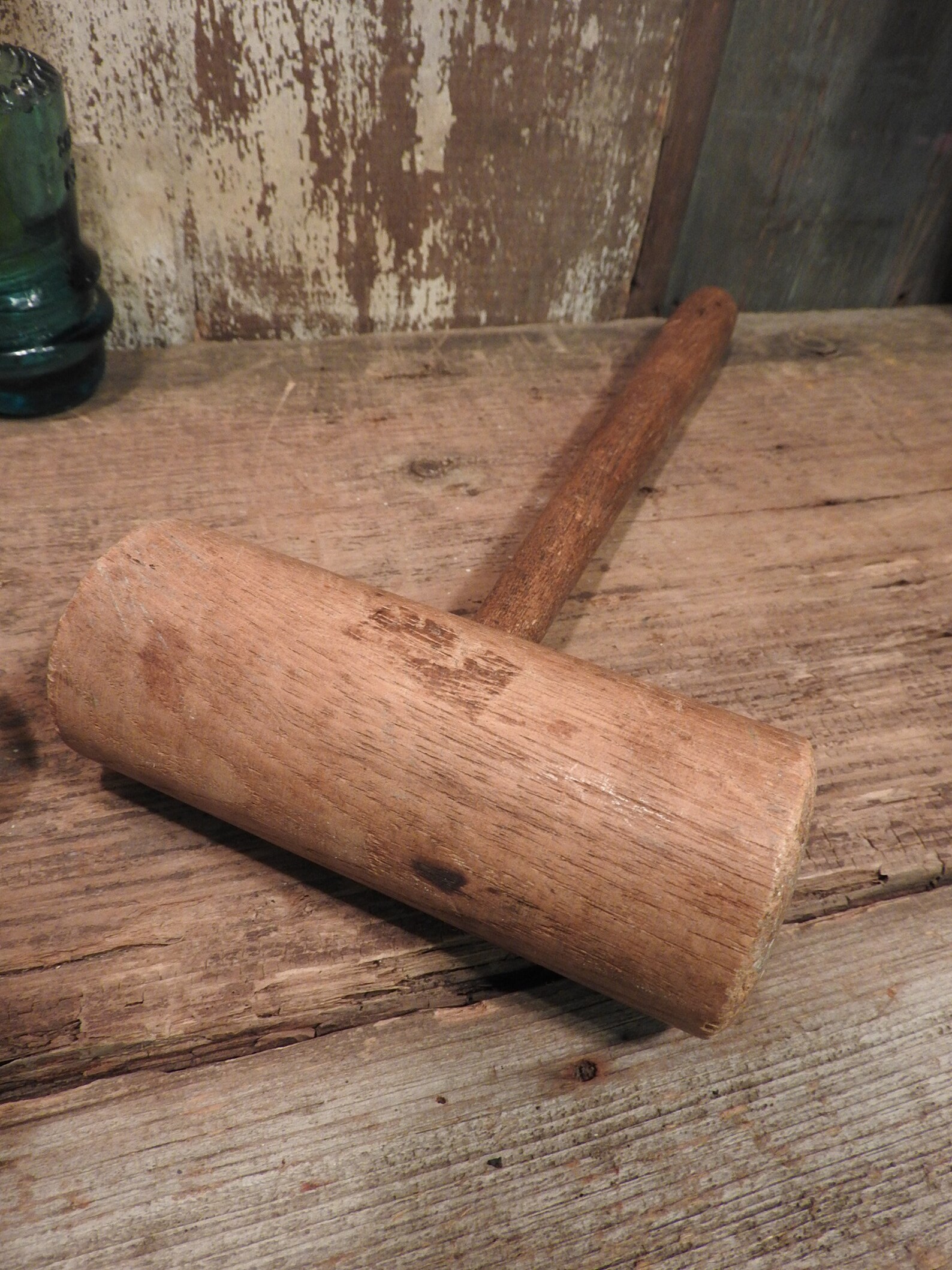 Vintage Wooden Hammer Maul Cuisine primitive Farmhouse Etsy