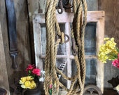 Vintage Barn Pulley rope. , Barn Rope , Straight off the farm aprox 40 feet