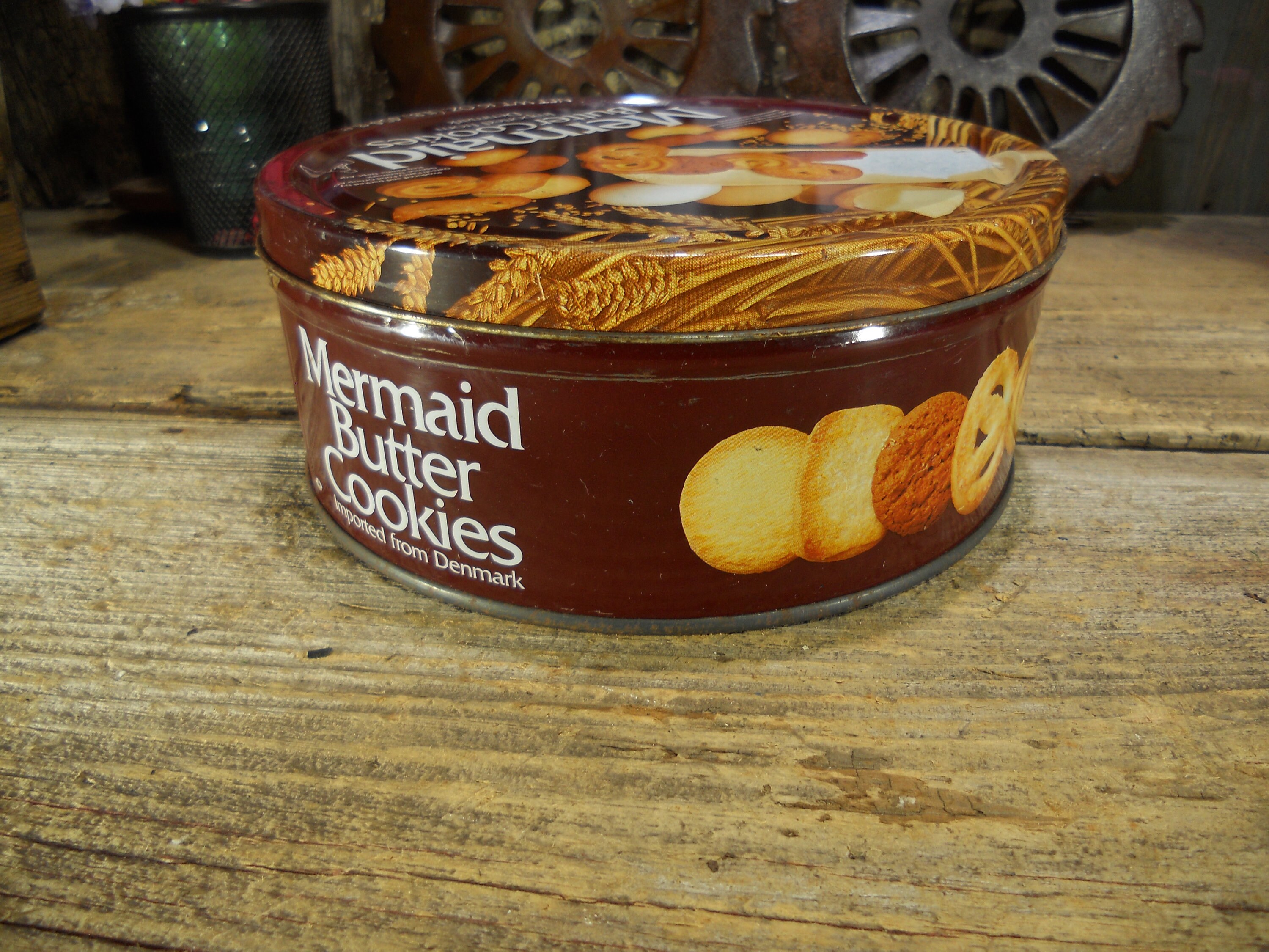 Vintage Mermaid Butter Cookie Tin Etsy UK