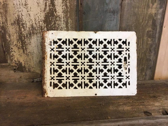 Vintage Victorian Cast Iron Floor Grate Etsy
