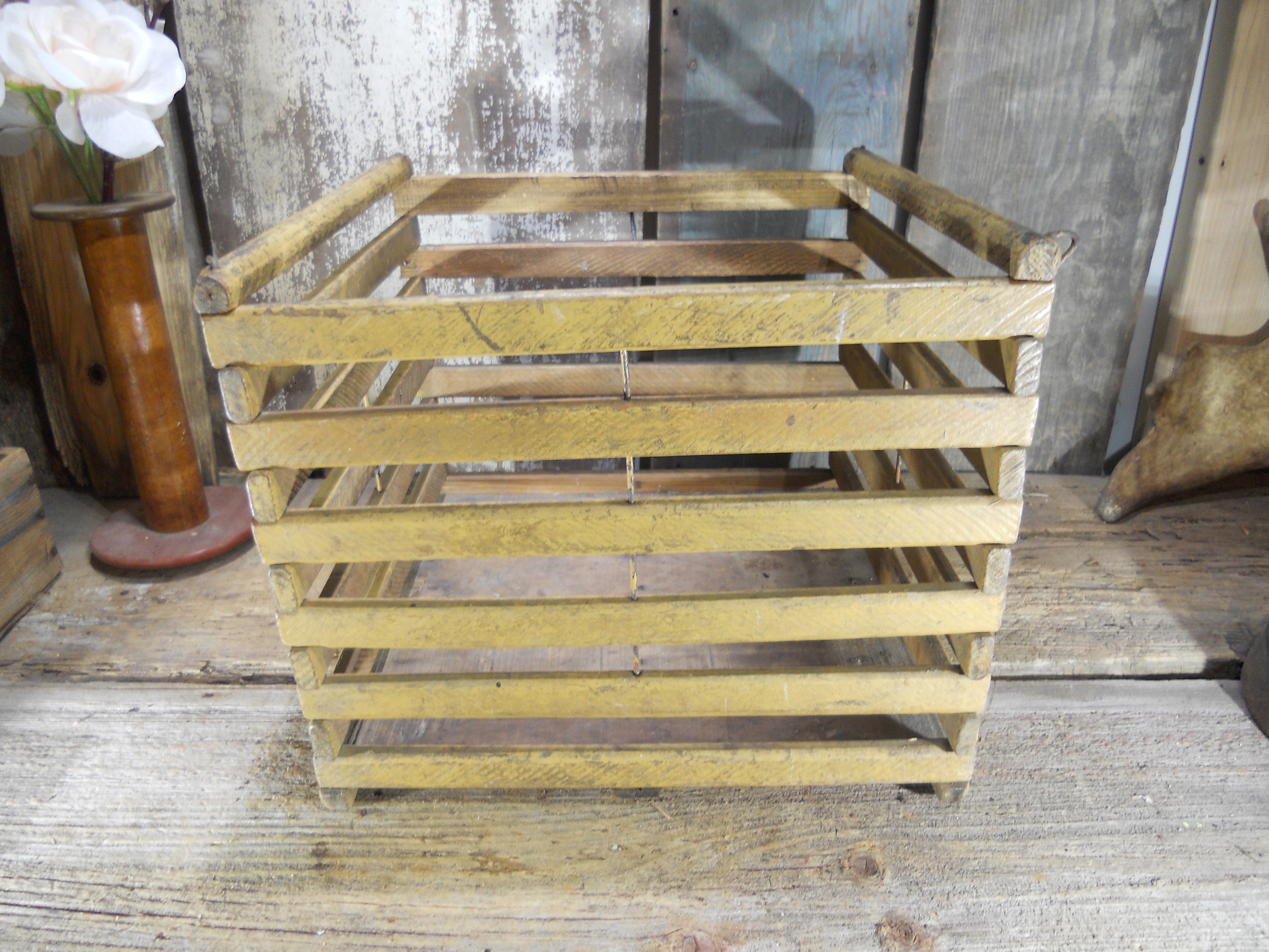 Vintage Egg Crate Wood Egg Box.. Farm Salvage. Farmhouse Etsy