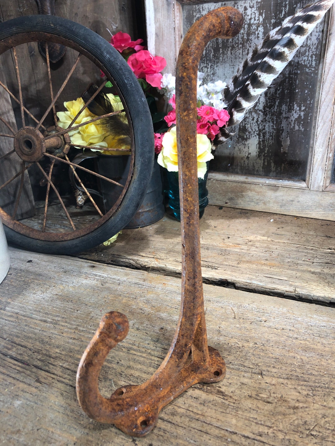 Vintage Metal Old Tackle Harness Horse Hook 11 Inch Coat Etsy